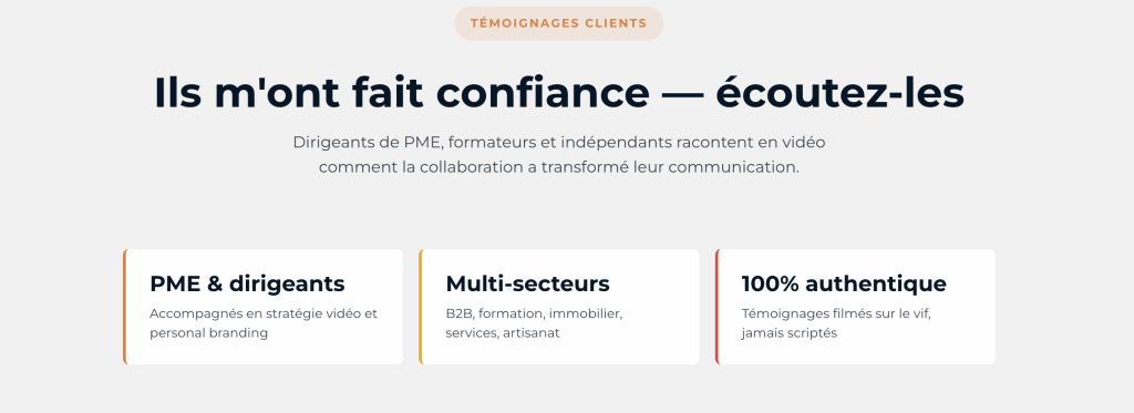Témoignages Clients