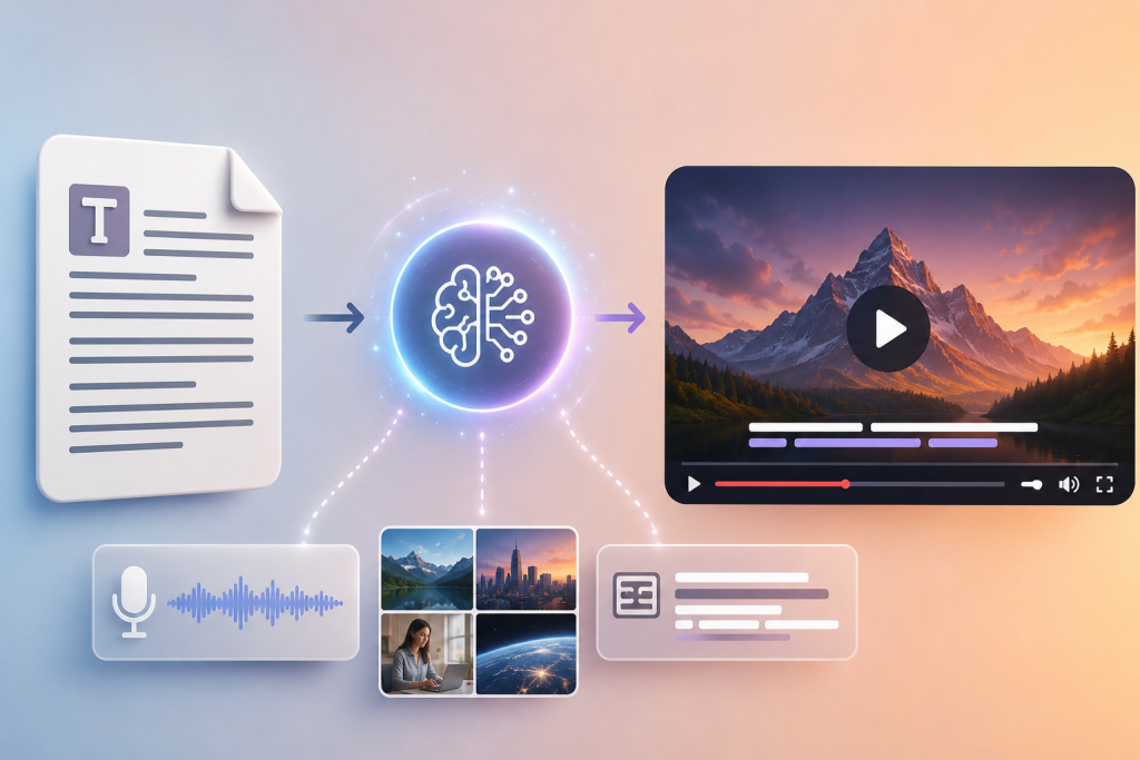 Comment créer une vidéo à partir d'un texte avec l'IA (gratuit, en 2026) 2 créer une vidéo à partir d'un texte IA gratuit
