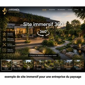 Site immersif pour une entreprise du paysage